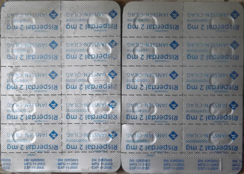 Risperdal Pills still intact in their package dating back to year 2002