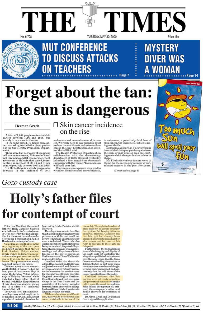 it resulted that she clearly wished to damage his reputation and to put pressure on the courts to decide the case in her favour
