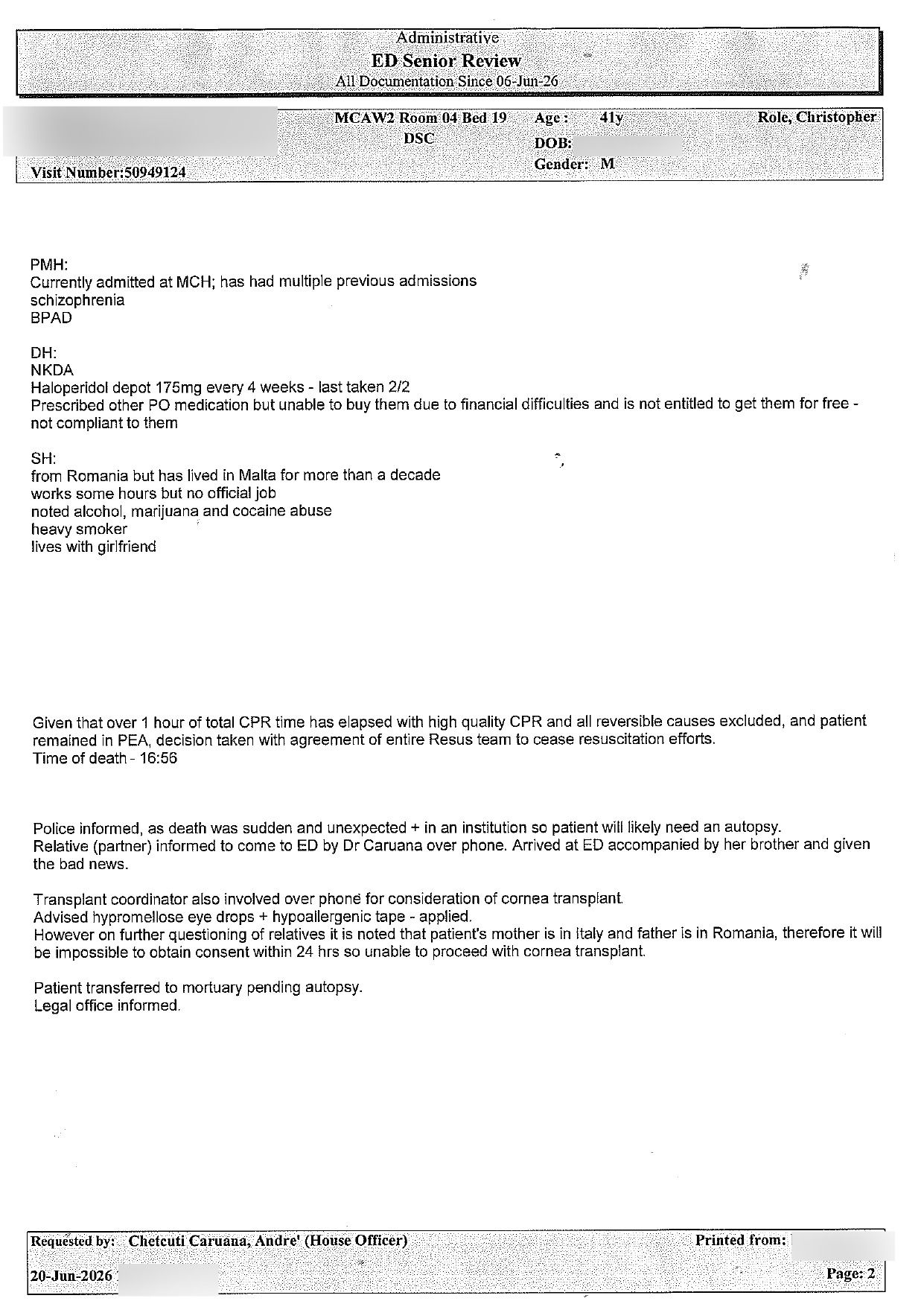 Patient on Haloperidol. Death sudden and unexpected