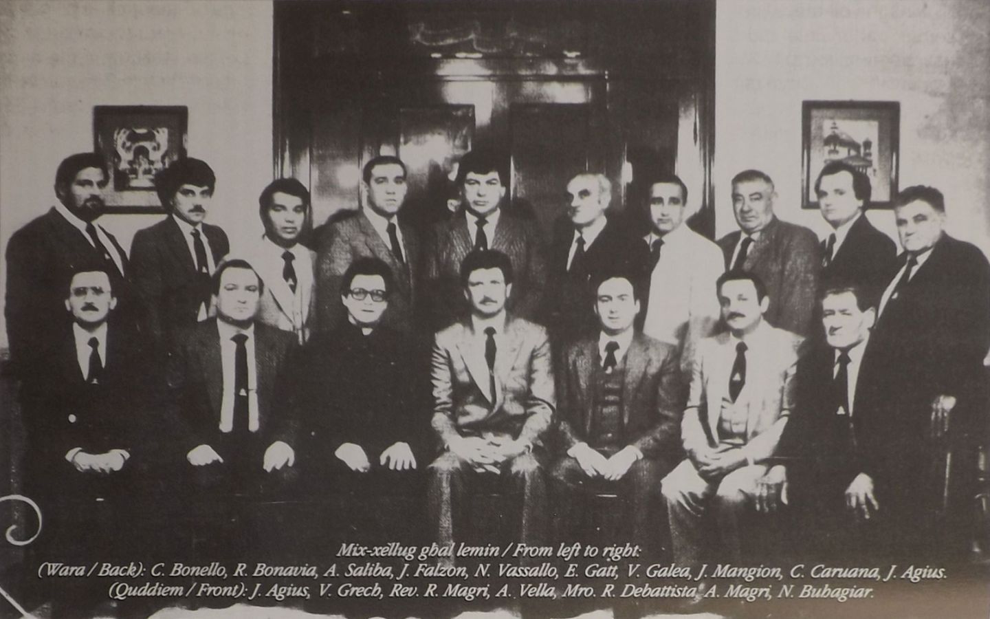 Kumitat rifondazzjoni Kazin Santa Marija Mosta 1985-86.