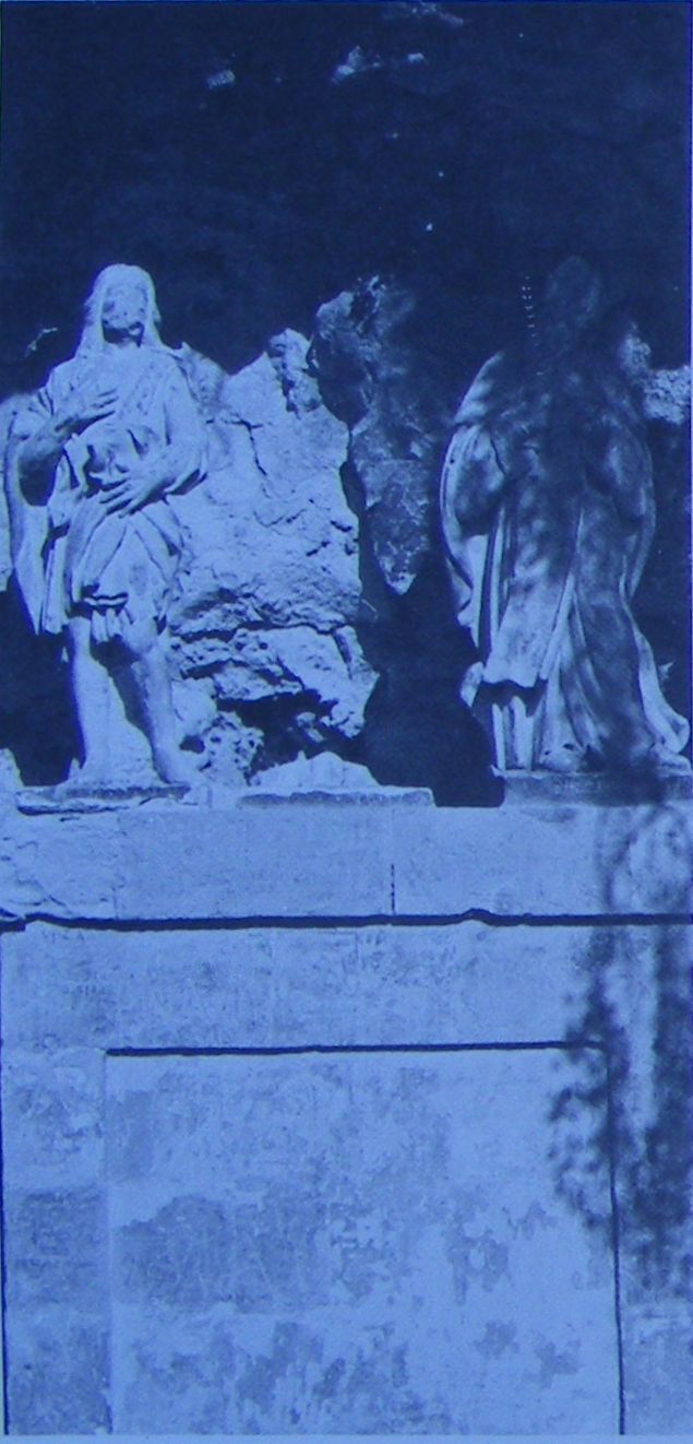 Statues of St. John the Baptist and St. Anthony the Abbot in the precincts of the church