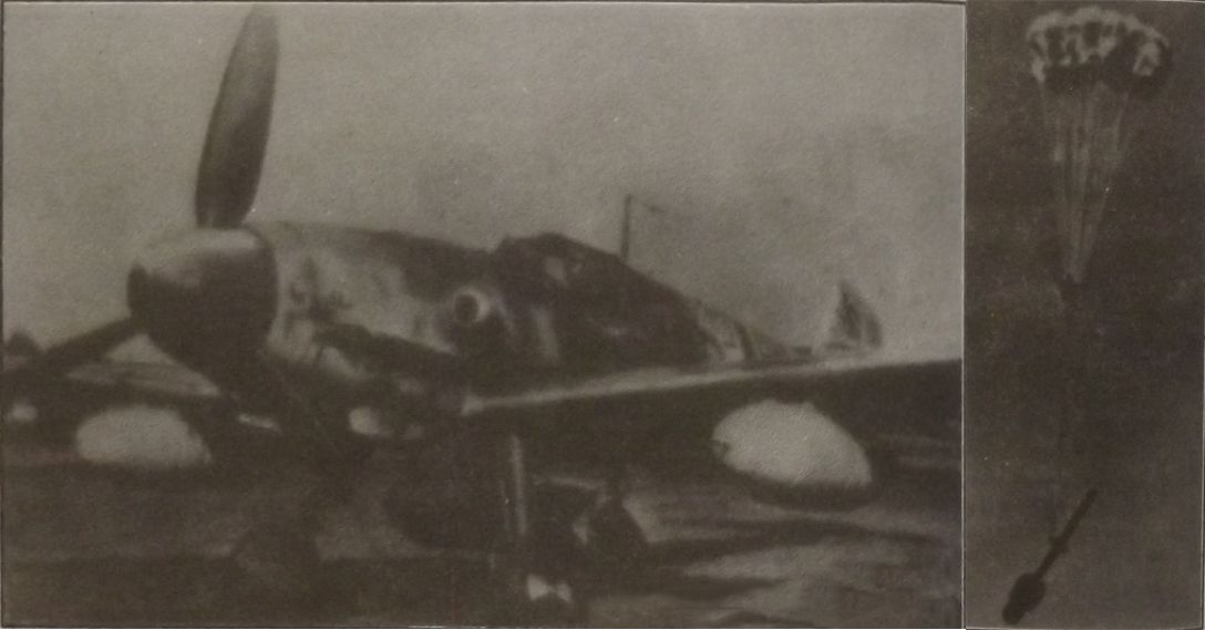 Tentattiv biex Me 109 jgorr bomba wahda ta’ 500kg.