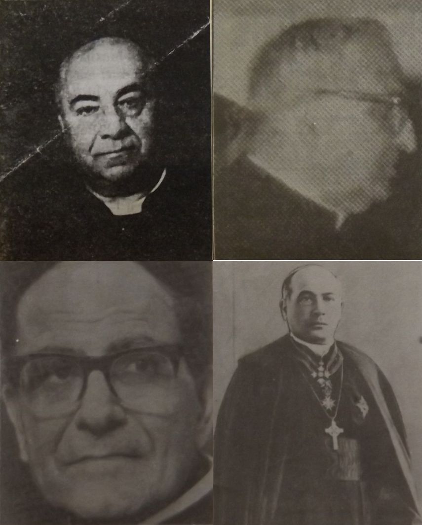 Dun Ang Camilleri, Dun Salv Magro, Dun Salv Sammut u l-Isqof Mauro Caruana