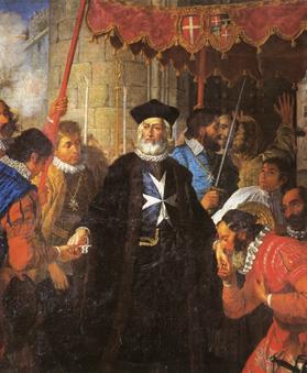 Il-Granmastru Philippe Villiers de L‘Isle Adam diehel l-lmdina fl-1530