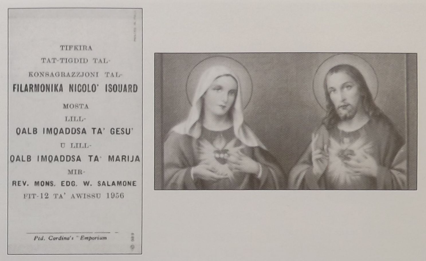 Att ta' konsagrazzjoni Socjeta Filarmonika Nicolo Isouard lill-Qalb ta' Gesu u Marija