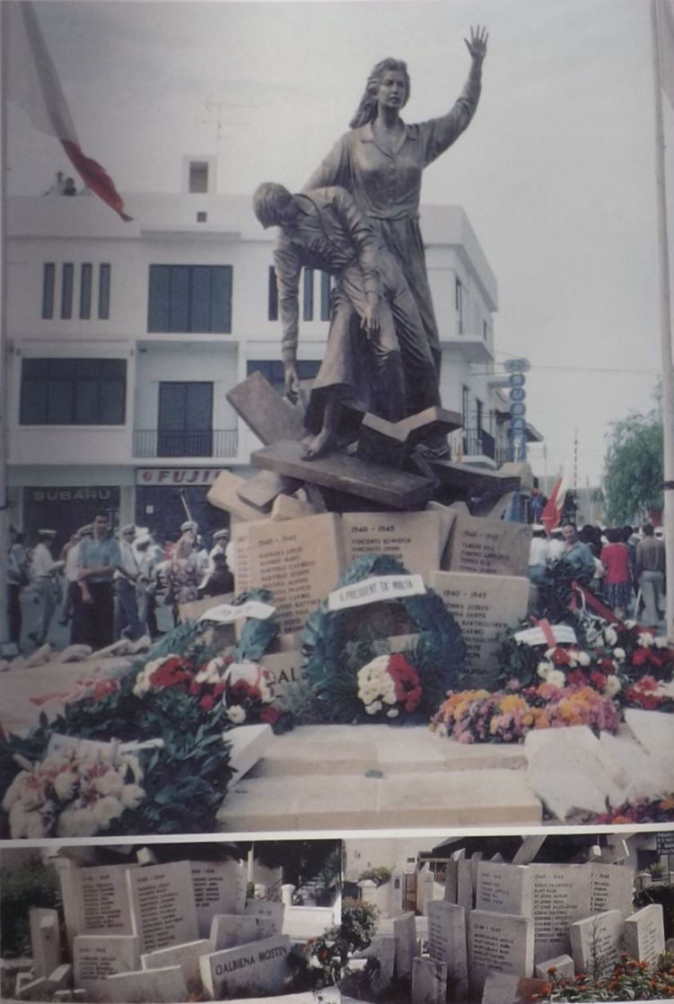 Il-monument fil-Mosta li jfakkar il-vittmi tal-gwerer.