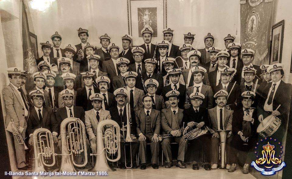 Il-Banda Santa Marija fit-28 ta' Marzu 1986.