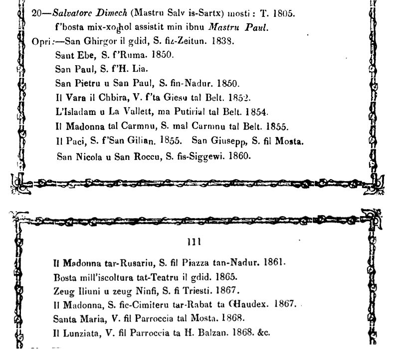 Eugenio Montanaro f'tahdita fuq l-iskultur Mosti Salvatore Dimech